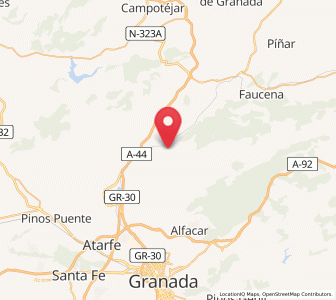 Map of Deifontes, Andalusia