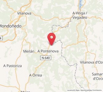 Map of Dodrín, Galicia