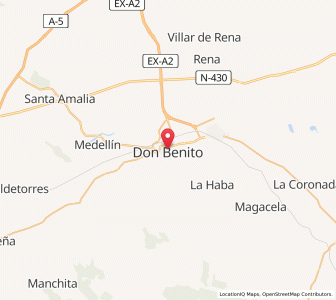 Map of Don Benito, Extremadura