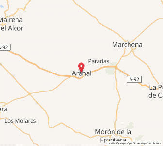 Map of El Arahal, Andalusia