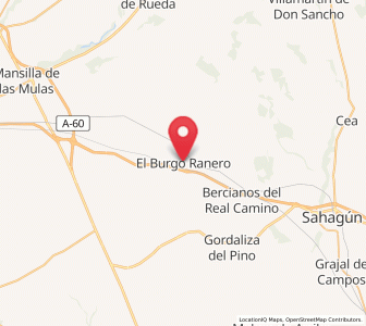 Map of El Burgo Ranero, Castille and León