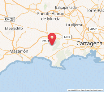 Map of El Cañar, Murcia