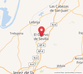 Map of El Cuervo, Andalusia