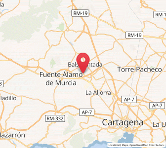 Map of El Estrecho, Murcia