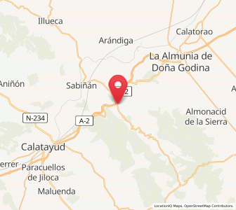 Map of El Frasno, Aragon