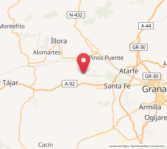 Map of El Martinete, Andalusia