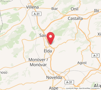Map of El Monastil, Valencia