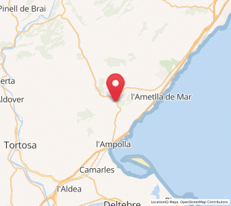 Map of El Perelló, Catalonia