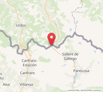 Map of El Portalet, Aragon