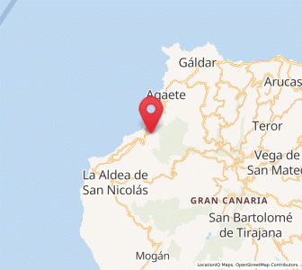 Map of El Risco, Canary Islands
