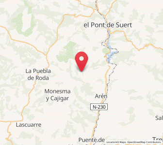 Map of el Sas, Aragon