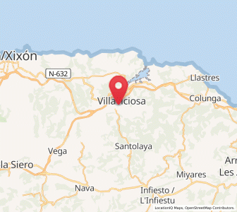 Map of El Sur, Asturias