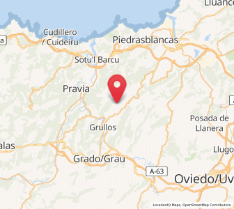 Map of El Valle, Asturias