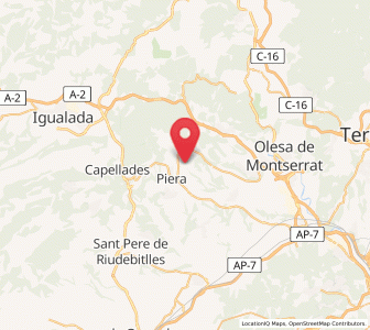 Map of els Hostalets de Pierola, Catalonia