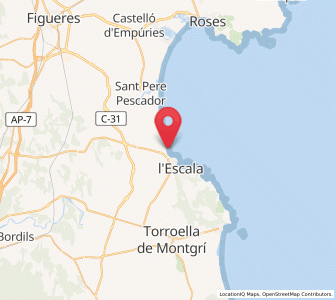 Map of Empúries, Catalonia