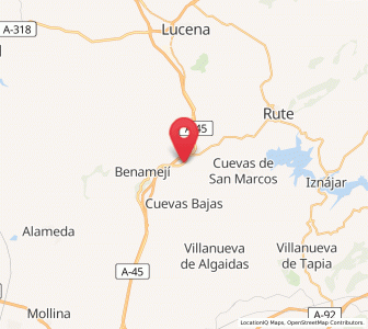 Map of Encinas Reales, Andalusia