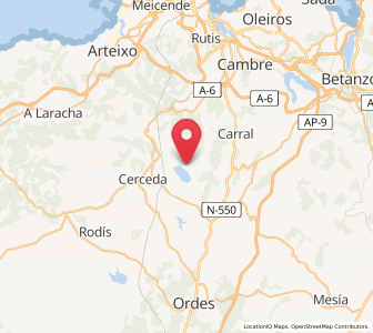 Map of Encrobas, Galicia