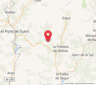Map of Endo, Catalonia