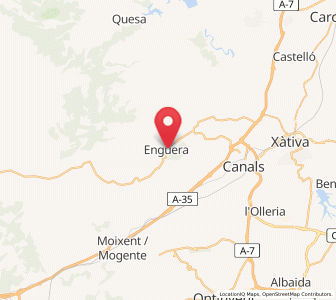 Map of Enguera, Valencia