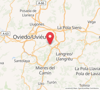 Map of Entrepeñas, Asturias