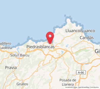 Map of Entreviñas, Asturias