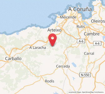 Map of Erboedo, Galicia