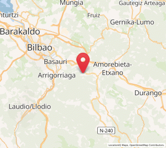 Map of Eroso-Ugarte, Basque Country