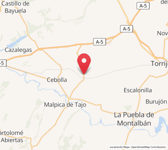 Map of Erustes, Castille-La Mancha