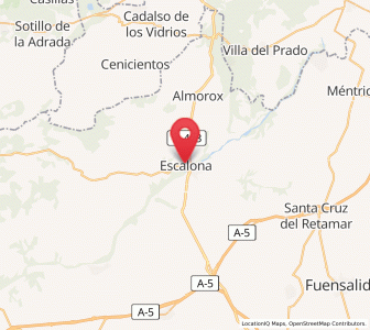 Map of Escalona, Castille-La Mancha