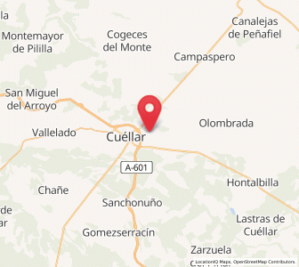 Map of Escarabajosa de Cuéllar, Castille and León