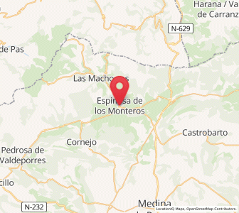 Map of Espinosa de los Monteros, Castille and León