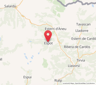 Map of Espot, Catalonia