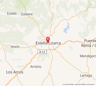 Map of Estella-Lizarra, Navarre