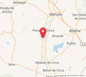 Map of Estiche de Cinca, Aragon