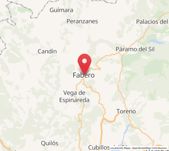 Map of Fabero, Castille and León