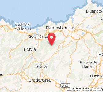Map of Faedo, Asturias