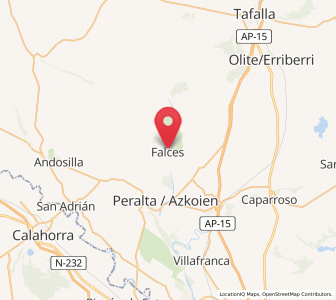 Map of Falces, Navarre
