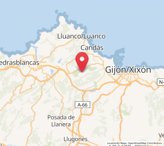 Map of Fancornio, Asturias