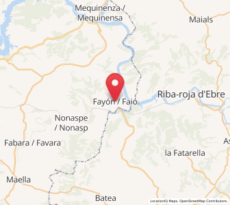 Map of Fayón, Aragon