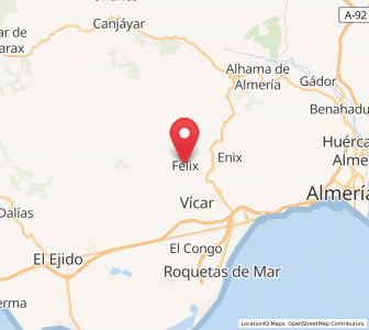 Map of Félix, Andalusia