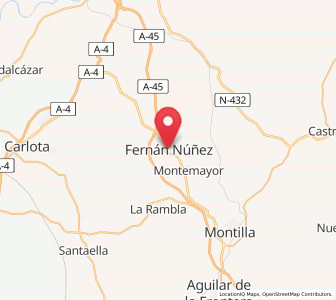 Map of Fernán-Núñez, Andalusia