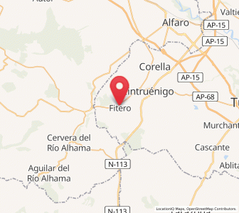 Map of Fitero, Navarre