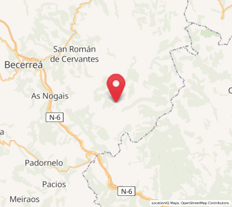 Map of Folgoso, Galicia