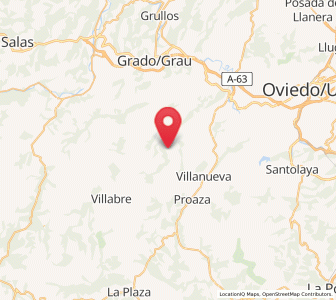 Map of Fondil, Asturias