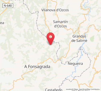 Map of Fongate, Galicia