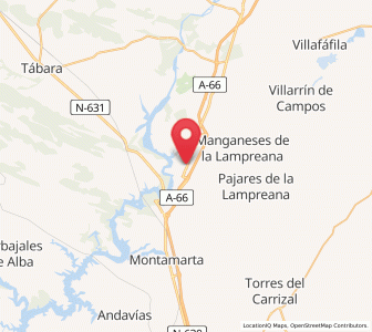 Map of Fontanillas de Castro, Castille and León