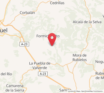 Map of Formiche Bajo, Aragon