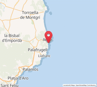 Map of Fornells, Catalonia