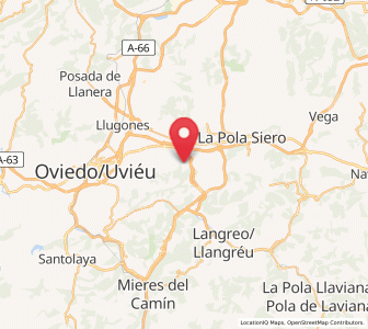Map of Fozana, Asturias