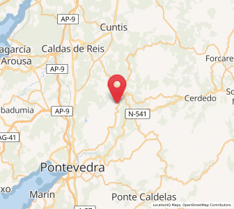 Map of Fragas, Galicia